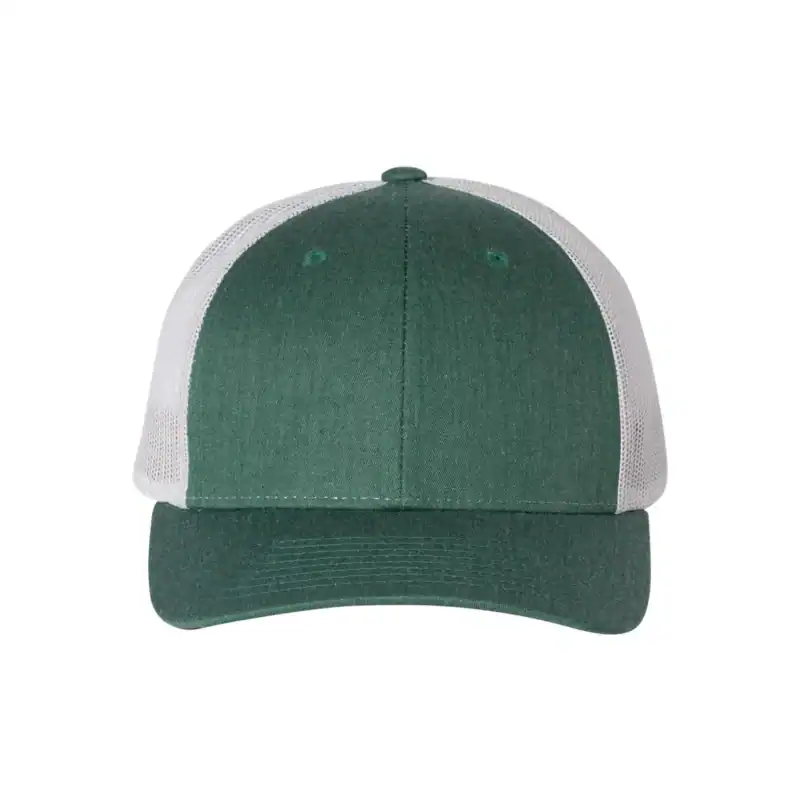 Custom Richardson 115 Trucker Hat – Heather Dark Green/ Silver – C115