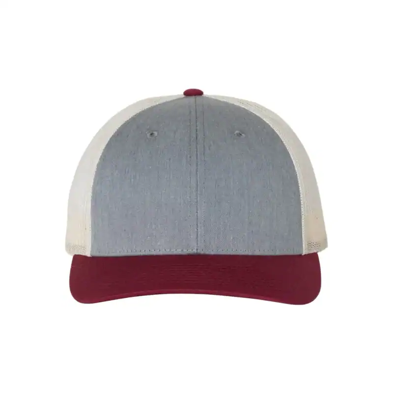 Custom Richardson 115 Trucker Hat – Heather Grey/ Birch/ Cardinal – C115