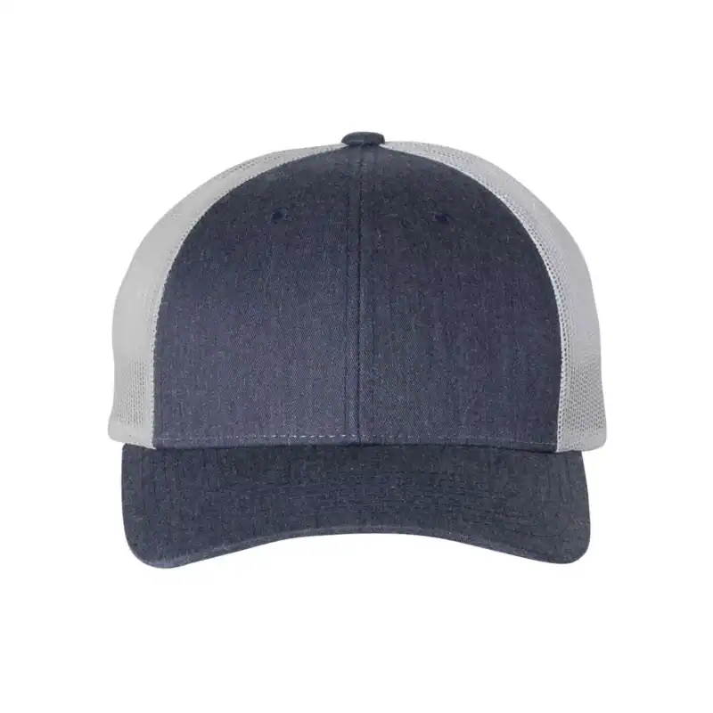 Custom Richardson 115 Trucker Hat – Heather Navy/ Light Grey – C115