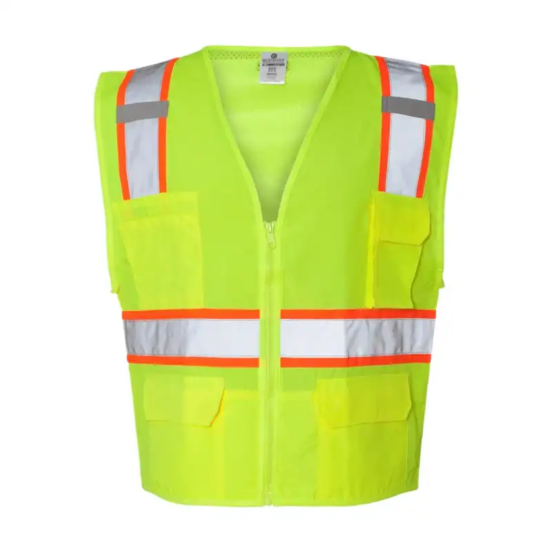 Custom Logo Safety Vest – Kishigo Ultra-Cool Reflective Work Vest – Lime Color Image Lime – C1163-1164