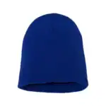 Royal Custom Embroidered Short Beanie – Yupoong 8.5" Hypoallergenic Winter Hat