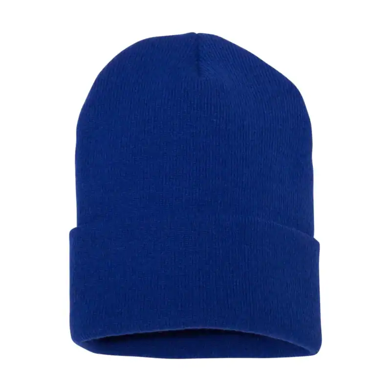 Royal Custom Embroidered Beanie – Yupoong Cuffed Knit Hat for Winter Branding