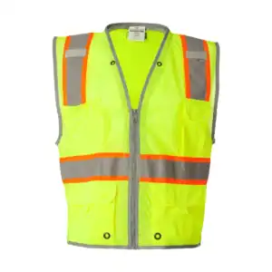 custom high visibility safety vest – Lime – C1510-1511