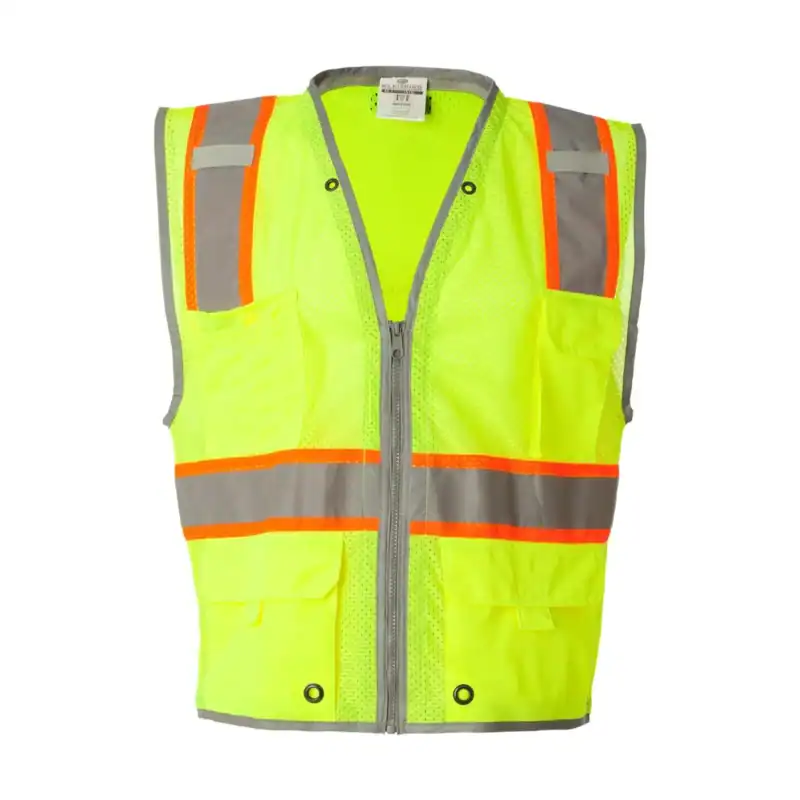 custom high visibility safety vest – Lime – C1510-1511