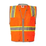 custom high visibility safety vest – Orange – C1510-1511