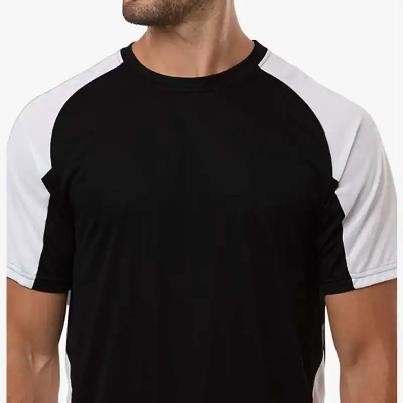 Black/White Custom Soccer Jersey – Augusta Sportswear Cutter Jersey with Logo Printing shown on model