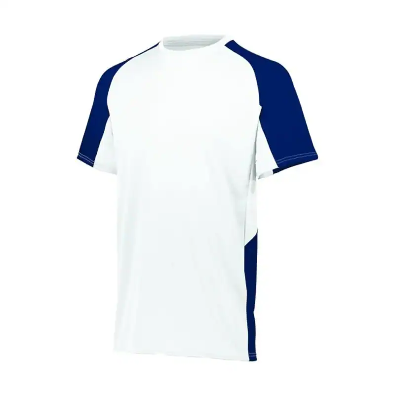 White/Navy Custom Soccer Jersey – Augusta Sportswear Cutter Jersey with Logo Printing