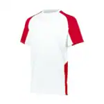 White/Red Custom Soccer Jersey – Augusta Sportswear Cutter Jersey with Logo Printing