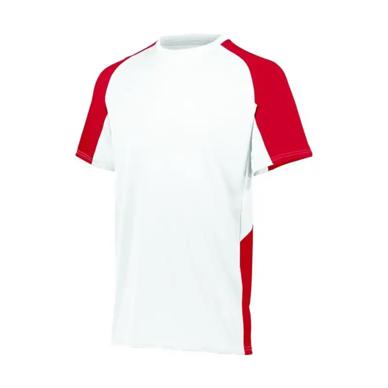 White/Red Custom Soccer Jersey – Augusta Sportswear Cutter Jersey with Logo Printing
