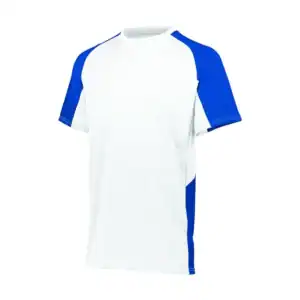 White/Royal Blue Custom Soccer Jersey – Augusta Sportswear Cutter Jersey with Logo Printing