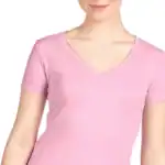 Lilac Custom Women’s V-Neck T-Shirt – Next Level 1540 shown on model