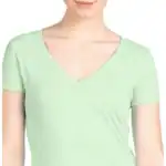 Mint Custom Women’s V-Neck T-Shirt – Next Level 1540 shown on model