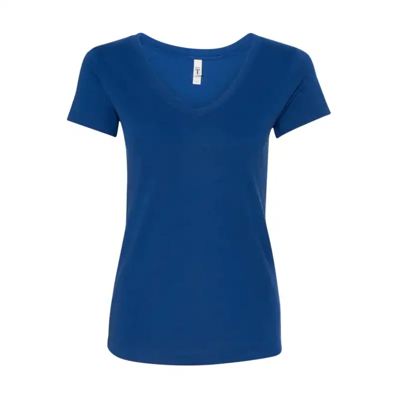 Royal Blue Custom Women’s V-Neck T-Shirt – Next Level 1540