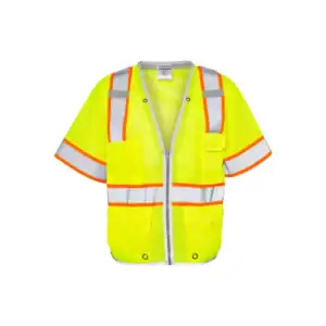 custom high visibility safety vest – Lime – C1550-1551