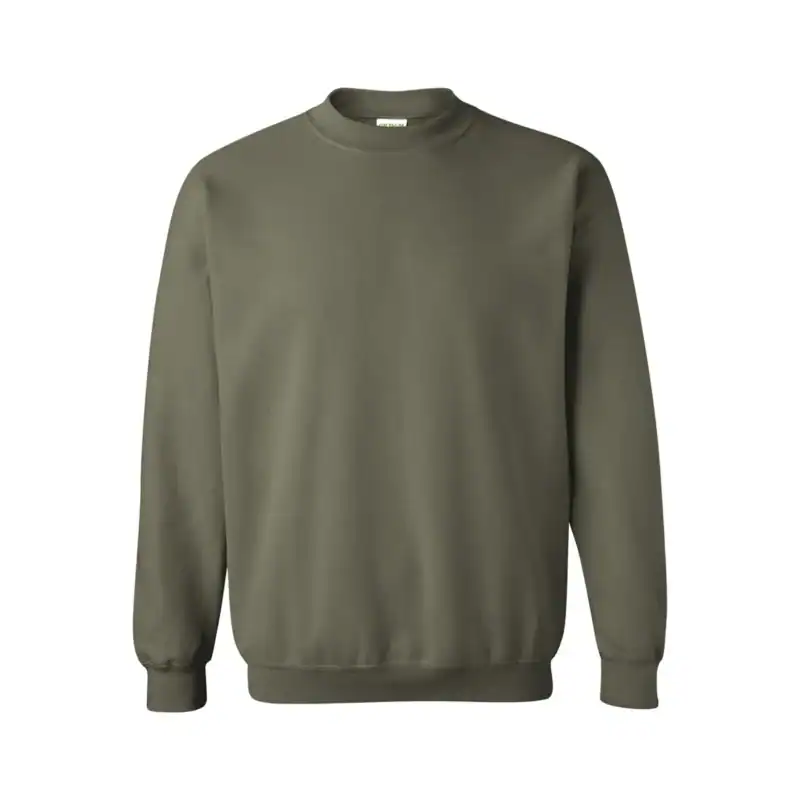 Military Green Custom Crewneck Sweatshirt – Gildan Heavy Blend 18000 | Unisex Branded Apparel