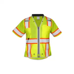 custom high visibility safety vest – Lime – C1822