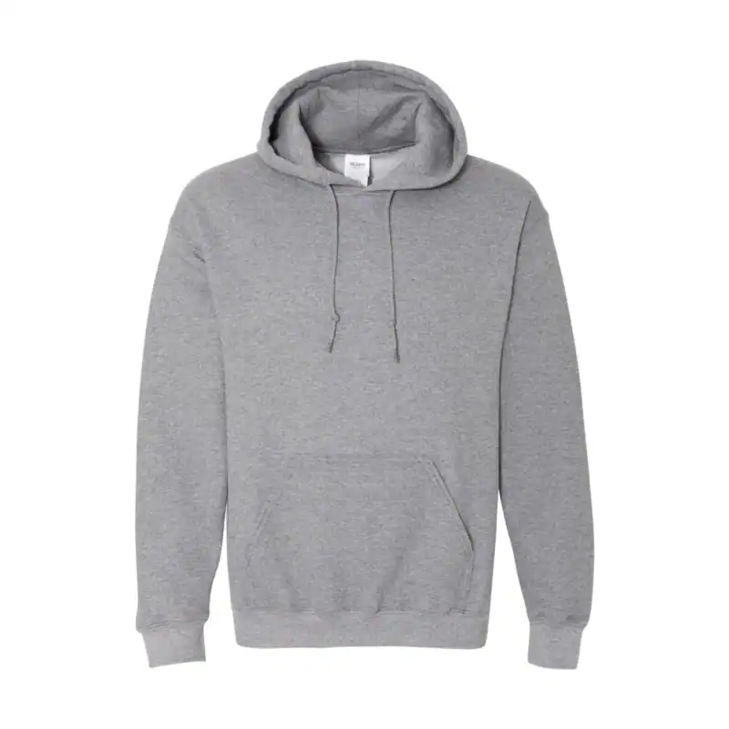 Graphite Heather Custom Gildan Hoodie – Heavy Blend 18500 Pullover Sweatshirt