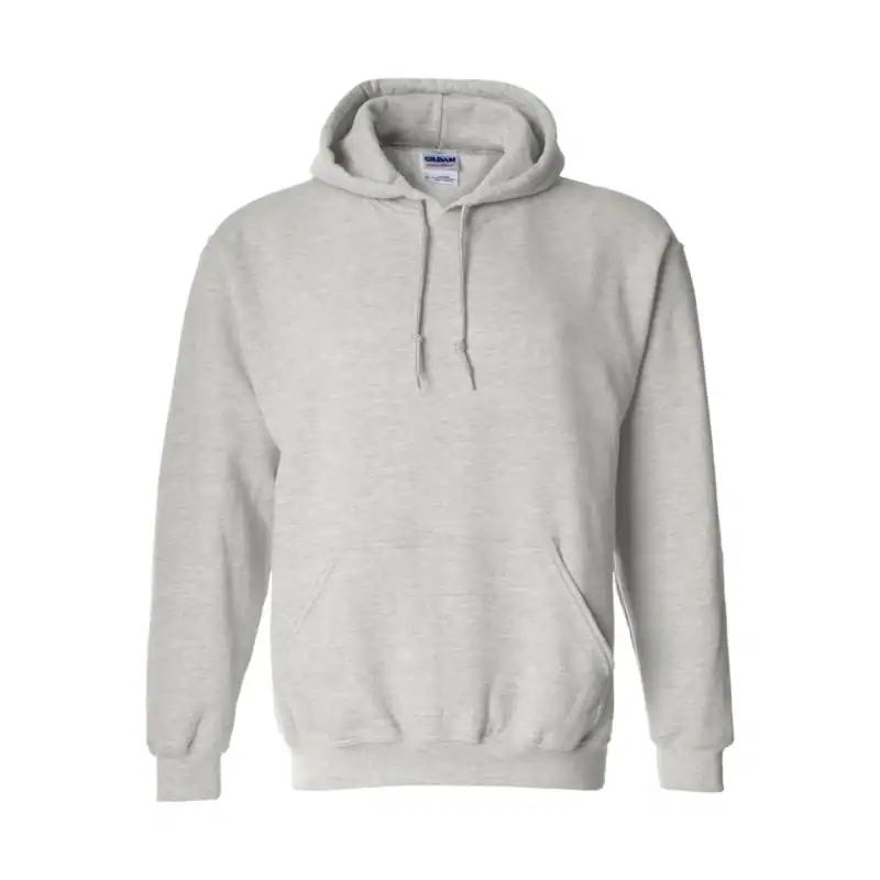 Gray Custom Gildan Hoodie – Heavy Blend 18500 Pullover Sweatshirt