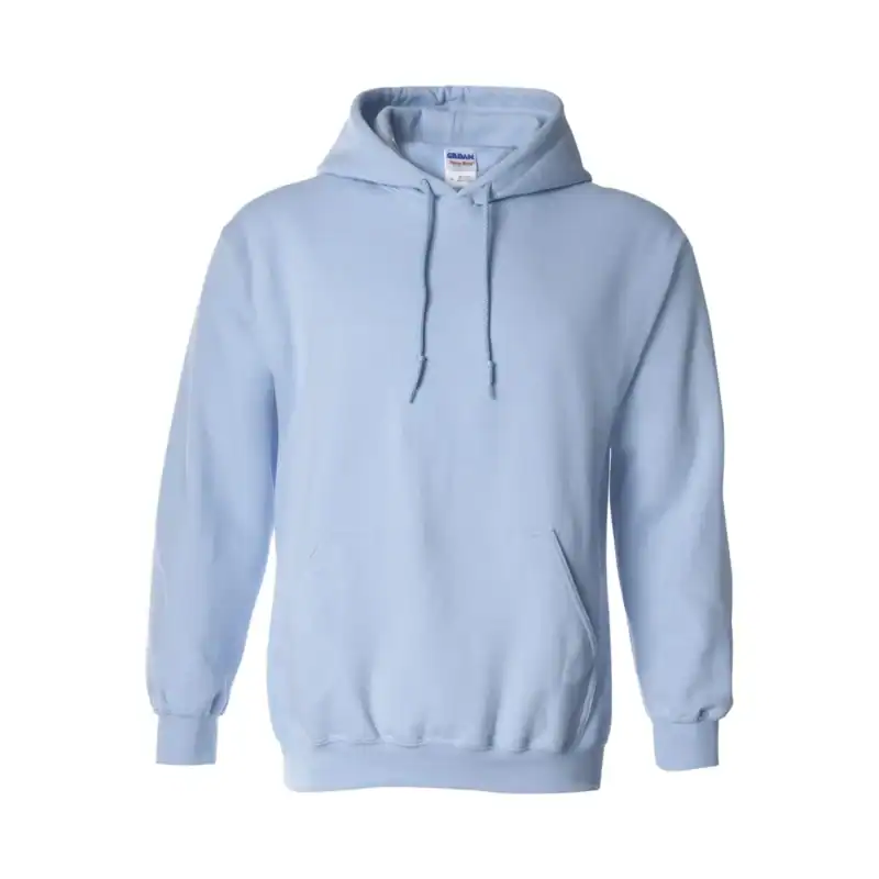 Light Blue Custom Gildan Hoodie – Heavy Blend 18500 Pullover Sweatshirt
