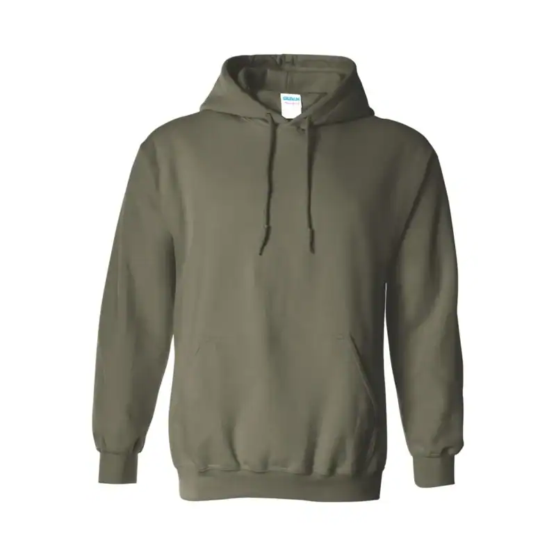 Military Green Custom Gildan Hoodie – Heavy Blend 18500 Pullover Sweatshirt