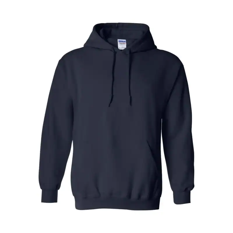 Navy Blue Custom Gildan Hoodie – Heavy Blend 18500 Pullover Sweatshirt