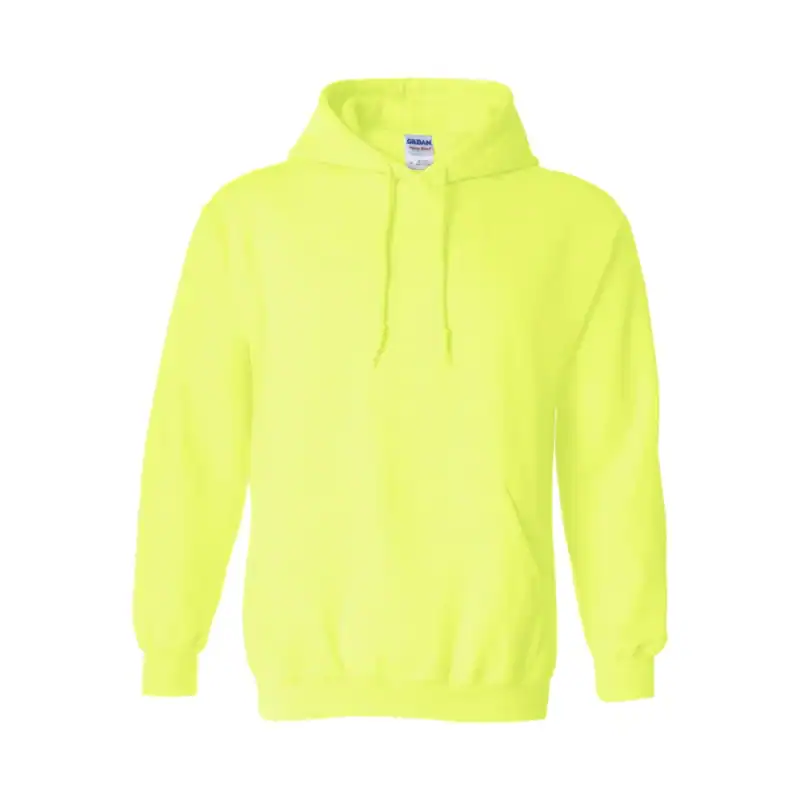 Safety (NEON) Yellow Custom Gildan Hoodie – Heavy Blend 18500 Pullover Sweatshirt