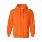 Safety Orange Custom Gildan Hoodie – Heavy Blend 18500 Pullover Sweatshirt