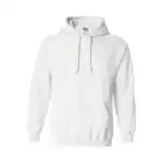 White Custom Gildan Hoodie – Heavy Blend 18500 Pullover Sweatshirt