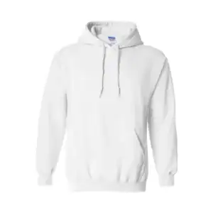 White Custom Gildan Hoodie – Heavy Blend 18500 Pullover Sweatshirt