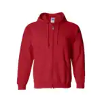 Custom Gildan 18600 Full-Zip Hoodie – Red – C18600
