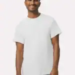 Ash Custom Gildan Ultra Cotton T-Shirt – 2000 (100% Cotton) shown on model