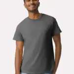 Charcoal Custom Gildan Ultra Cotton T-Shirt – 2000 (100% Cotton) shown on model