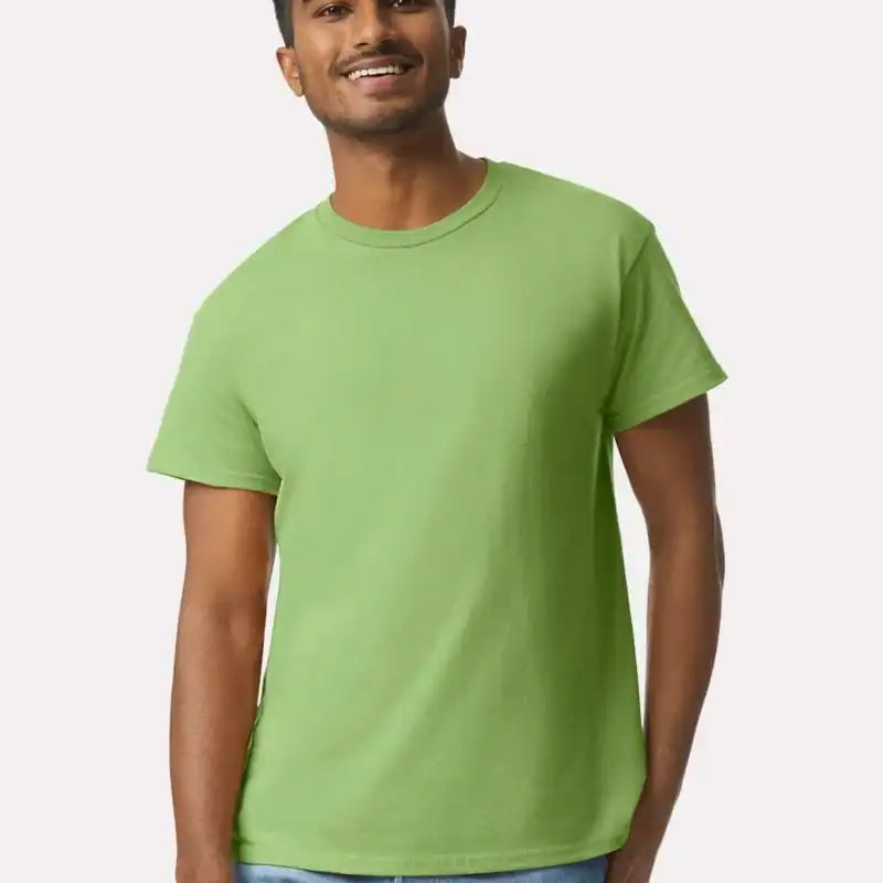 Kiwi Custom Gildan Ultra Cotton T-Shirt – 2000 (100% Cotton) shown on model