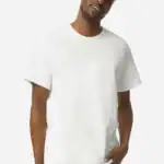 White Custom Gildan Ultra Cotton T-Shirt – 2000 (100% Cotton) shown on model