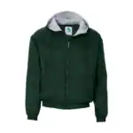 Dark Green Custom Logo Fleece Jacket – Augusta Sportswear Hooded Team Outerwear