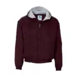 Maroon Custom Logo Fleece Jacket – Augusta Sportswear Hooded Team Outerwear