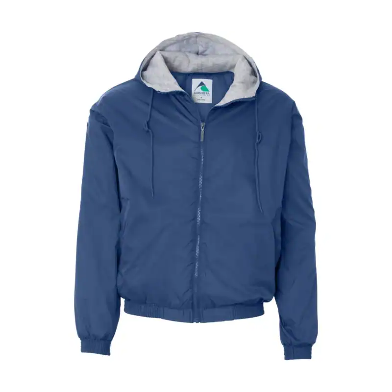 Royal Custom Logo Fleece Jacket – Augusta Sportswear Hooded Team Outerwear