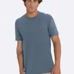 Blue Jean Custom Cotton T-Shirt – Next Level 3600 shown on model
