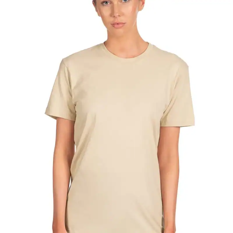 Cream Custom Cotton T-Shirt – Next Level 3600 shown on model