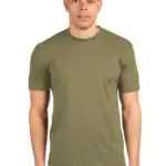 Military Green Custom Cotton T-Shirt – Next Level 3600 shown on model