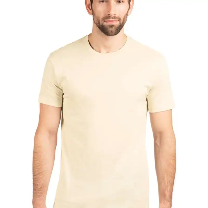 Natural Custom Cotton T-Shirt – Next Level 3600 shown on model