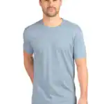 Stonewash Denim Custom Cotton T-Shirt – Next Level 3600 shown on model