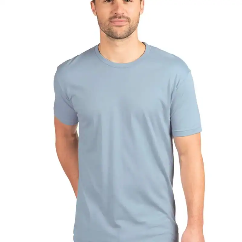Stonewash Denim Custom Cotton T-Shirt – Next Level 3600 shown on model
