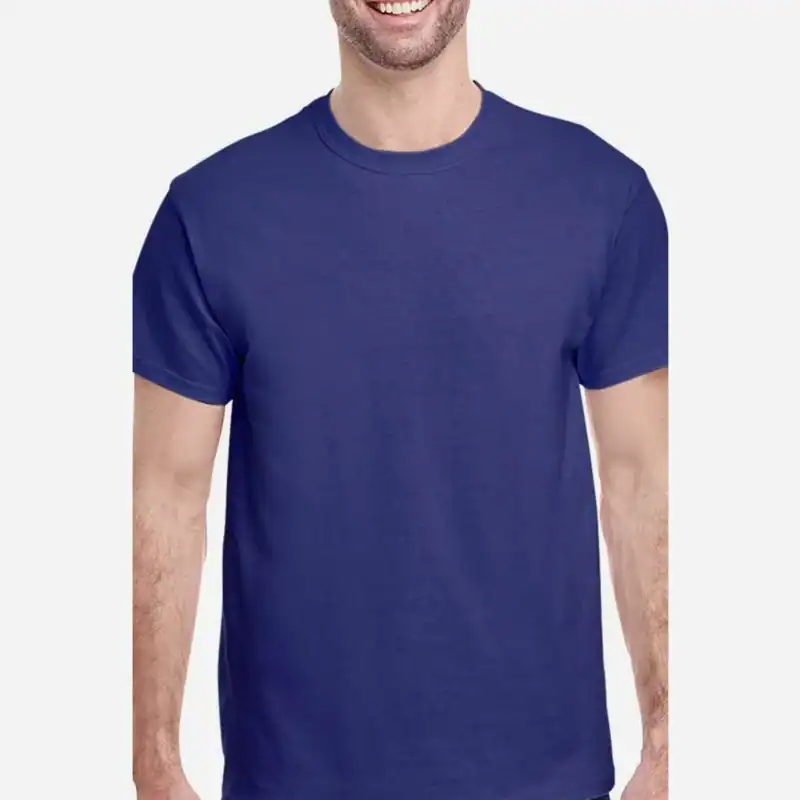 Cobalt Custom Heavyweight T-Shirt – Gildan 5000 | 100% Cotton Custom Print Tee shown on model