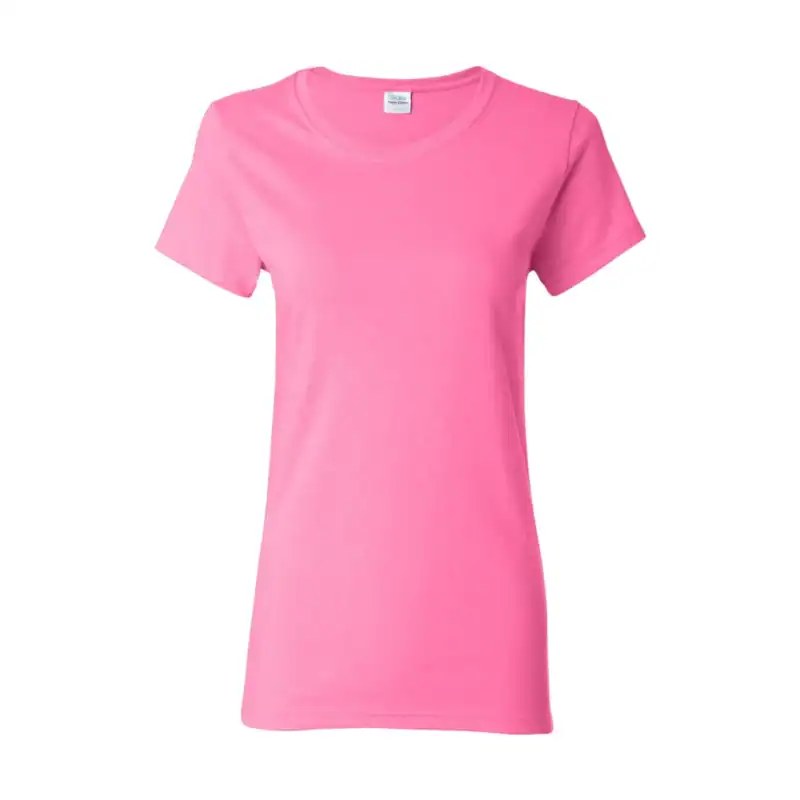 Custom Women’s Cotton T-Shirt – Gildan Heavy Cotton™ 5000 – Azalea Color Image Azalea Custom Women’s Cotton T-Shirt – Gildan Heavy Cotton™ 5000
