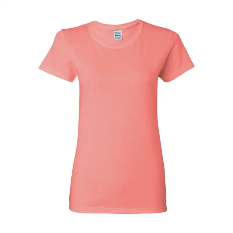 Coral Silk Custom Women’s Cotton T-Shirt – Gildan Heavy Cotton™ 5000