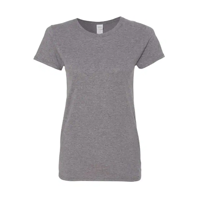 Gray Heather Custom Women’s Cotton T-Shirt – Gildan Heavy Cotton™ 5000