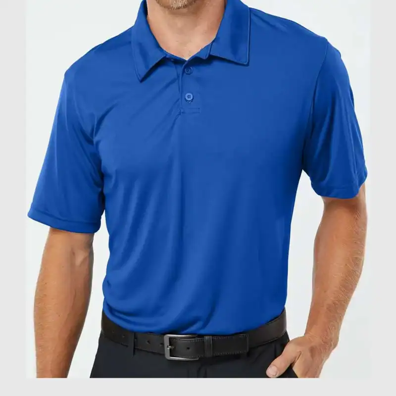 Royal Augusta Short Sleeve Polo Shirt - Custom Embroidered Polos for Business and Team Uniforms shown on model