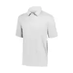 White Augusta Short Sleeve Polo Shirt - Custom Embroidered Polos for Business and Team Uniforms