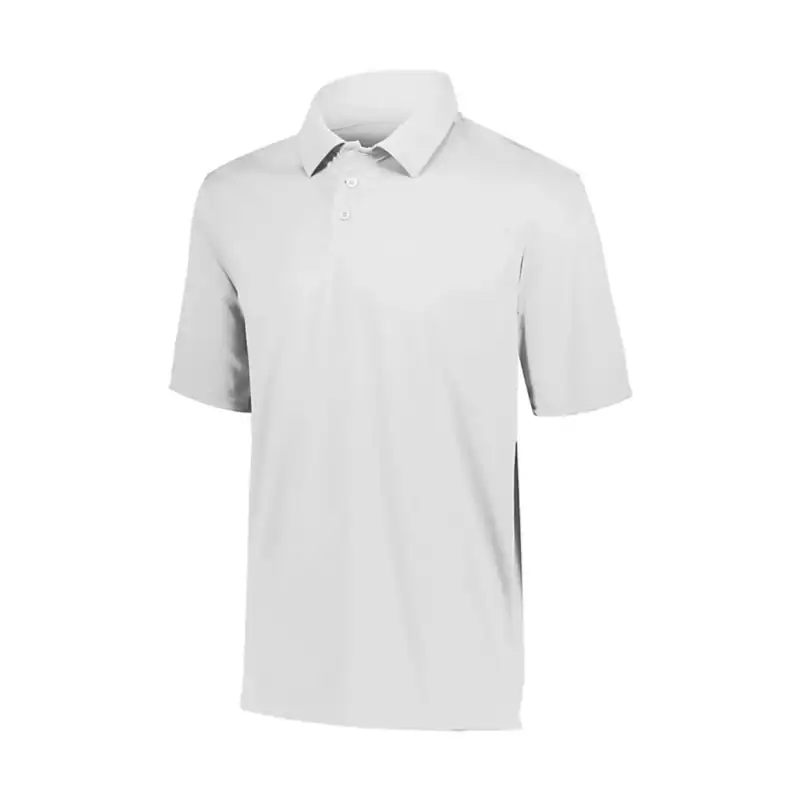 White Augusta Short Sleeve Polo Shirt - Custom Embroidered Polos for Business and Team Uniforms